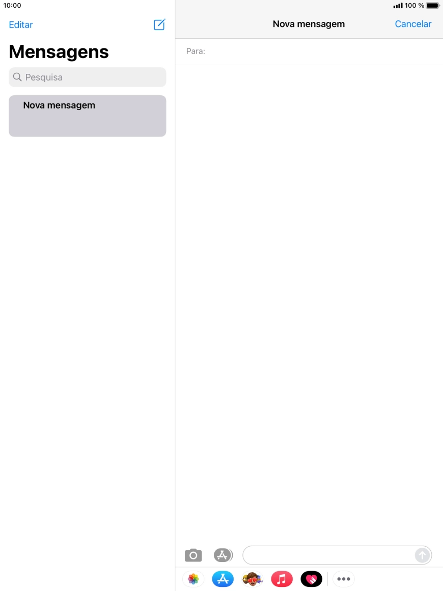 Prima Para: e introduza as primeiras letras do nome do destinatário.