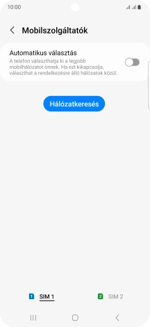 Kattints az „Automatikus választás” melletti csúszkára a funkció bekapcsolásához.