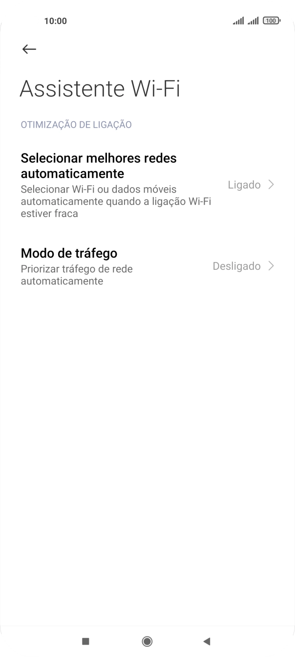Prima Selecionar melhores redes automaticamente.