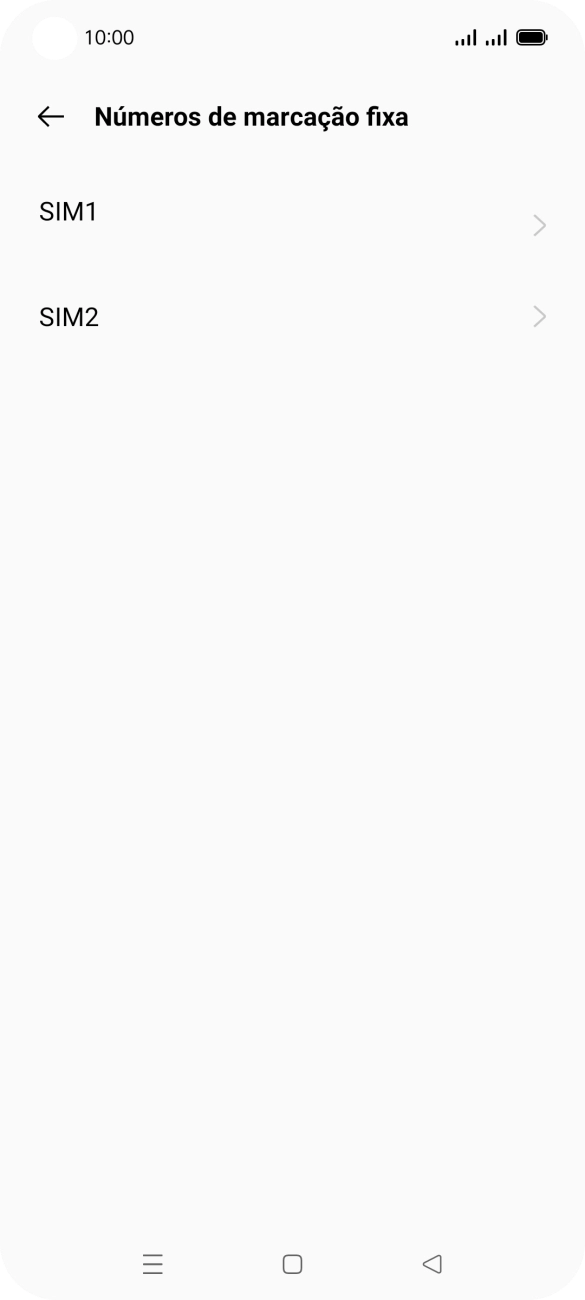 Prima o cartão SIM pretendido.