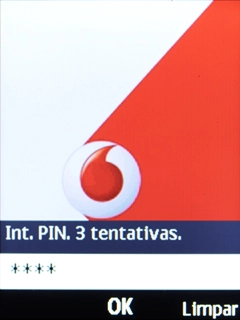 Se necessário, introduza o código PIN e prima a tecla de navegação.