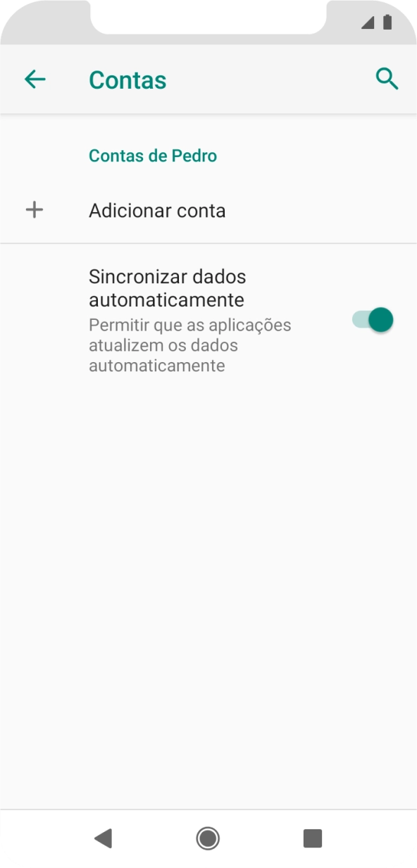 Prima Adicionar conta.