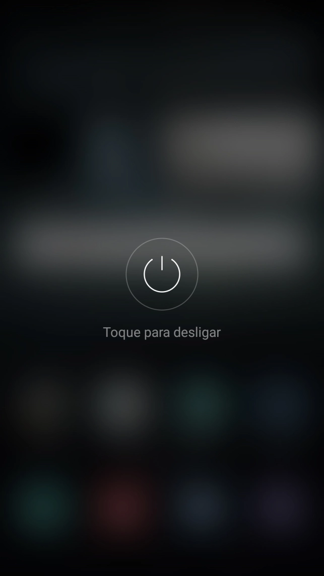 Prima Toque para desligar.