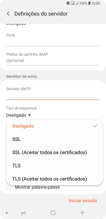 Prima Desligado para desativar a função.