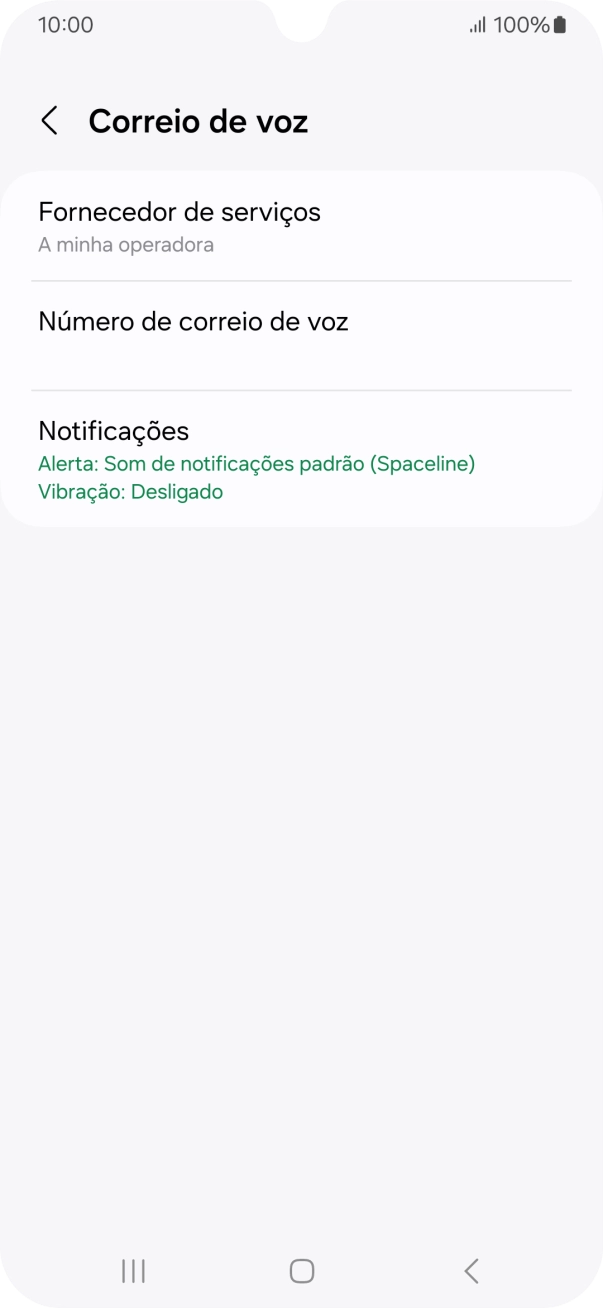 Prima Número de correio de voz.