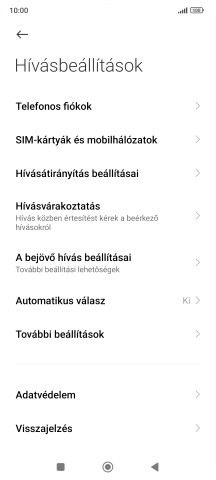 Válaszd a Hívásvárakoztatás lehetőséget.