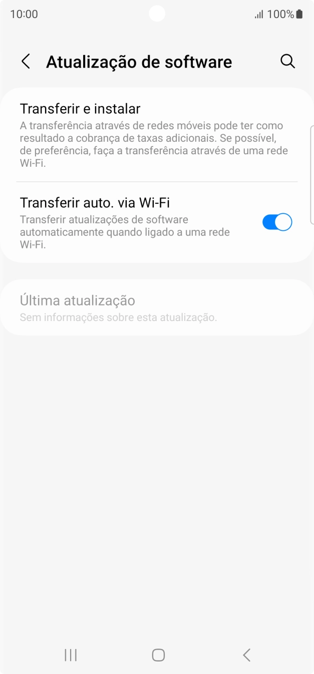 Prima Transferir e instalar. Se existir uma nova versão de software disponível, será agora indicado no ecrã. Siga as indicações no ecrã para atualizar o software do telefone.