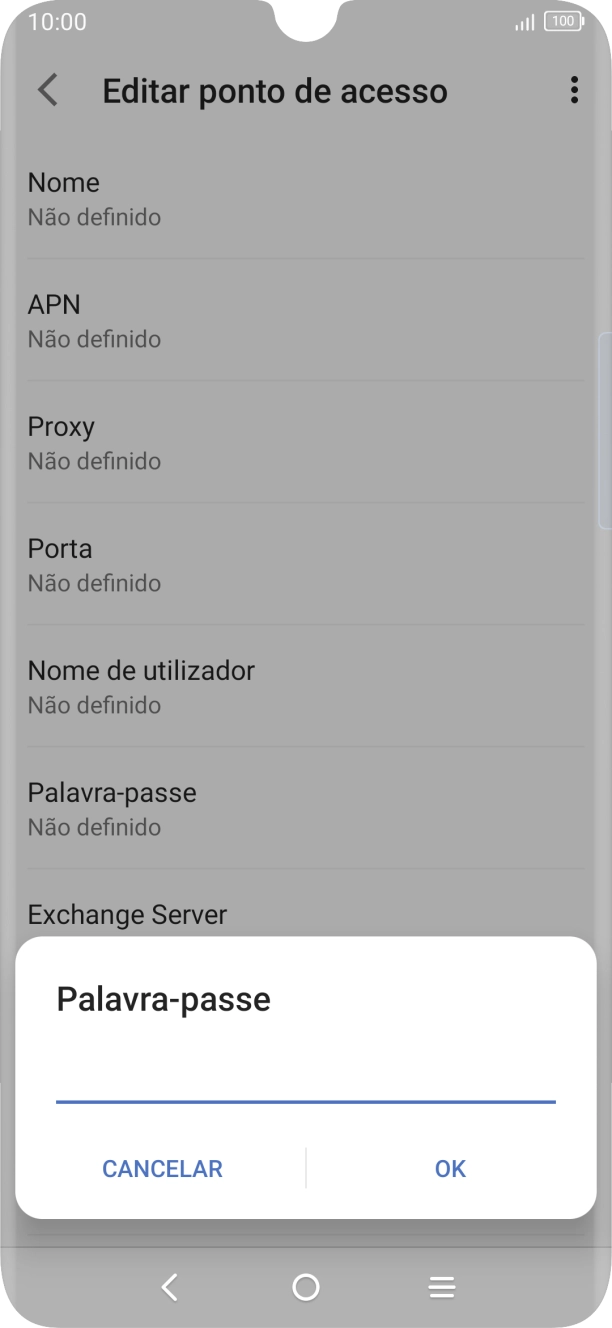 Introduza vodafone e prima OK.