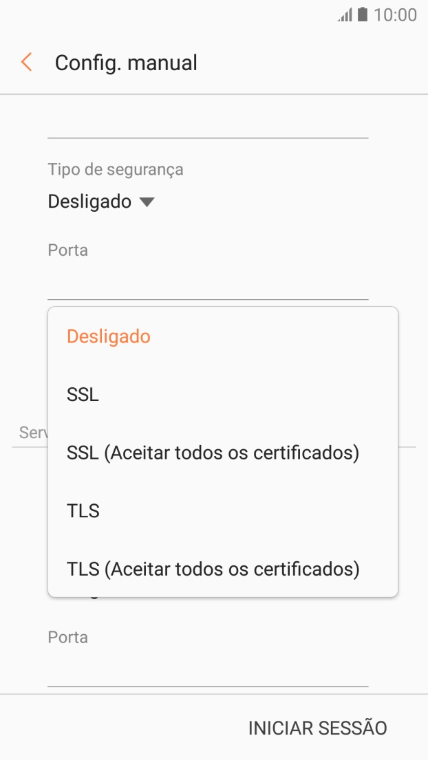 Prima TLS para ativar a função.