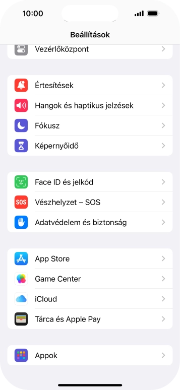 Válaszd az Appok lehetőséget.