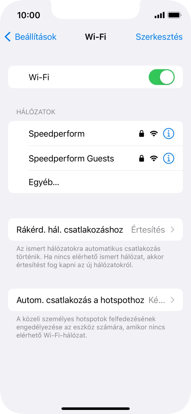 Kattints a kívánt Wi-Fi hálózatra, és írd be a Wi-Fi hálózathoz tartózó jelszót.