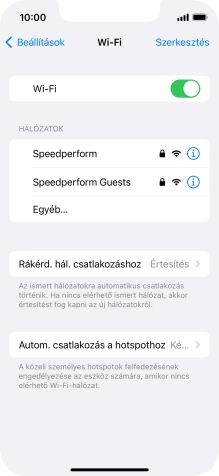 Kattints a kívánt Wi-Fi hálózatra, és írd be a Wi-Fi hálózathoz tartózó jelszót.