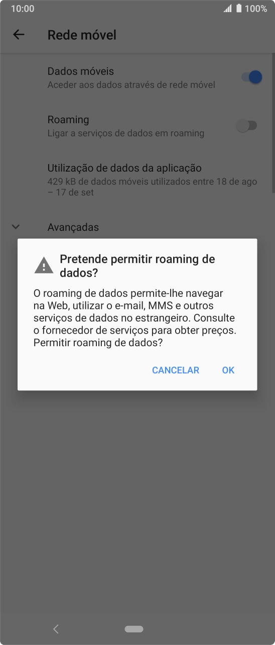 Prima OK para ativar ou desativar a função.