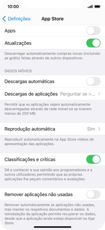 Prima o indicador junto aos tipos de conteúdo pretendidos para ativar ou desativar a função.