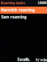 Escolha Permitir roaming para ativar a função.