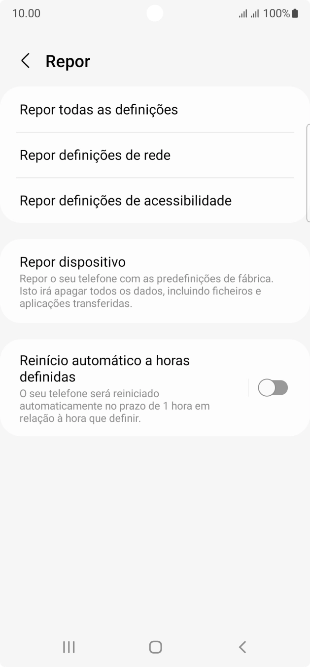Prima Repor dispositivo.
