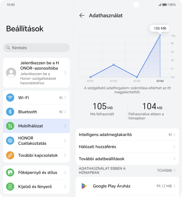 Válaszd a Hálózati hozzáférés lehetőséget.