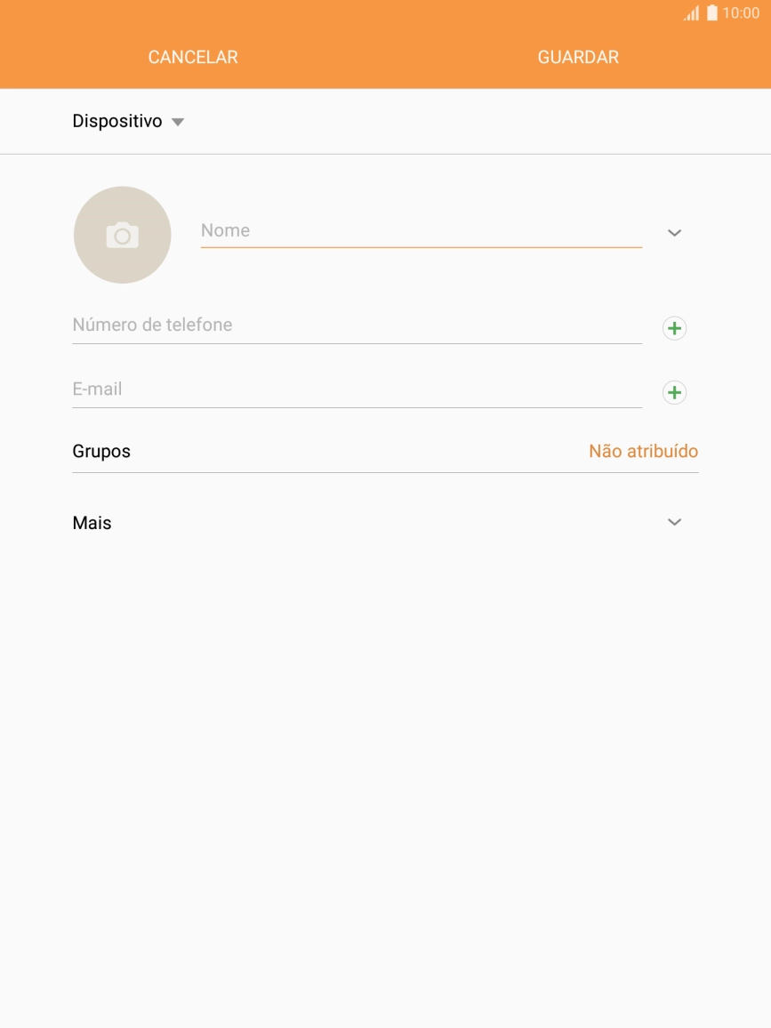 Prima a lista suspensa da lista de contactos.