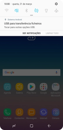 Prima Tocar para outras opções USB..