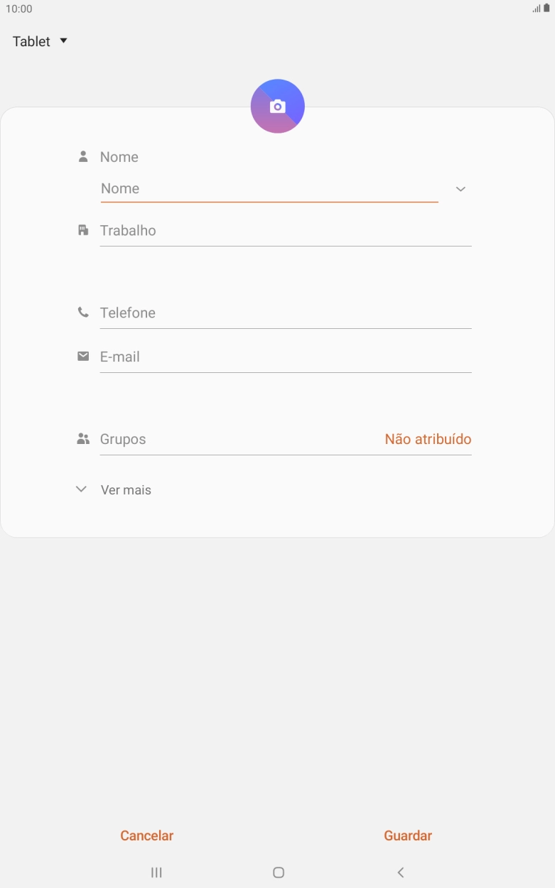 Prima a lista suspensa da lista de contactos.