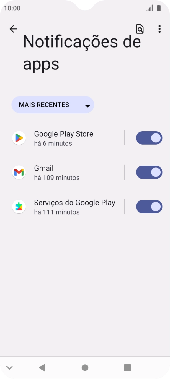 Prima a lista suspensa.