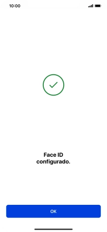 Prima OK. Se ainda não tiver escolhido um código de bloqueio do telefone, introduza um código à escolha duas vezes de seguida.