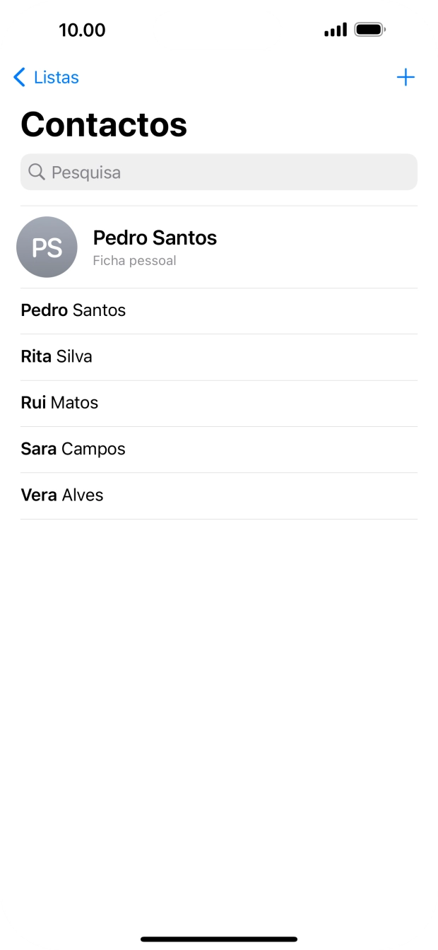 Prima Ficha pessoal.