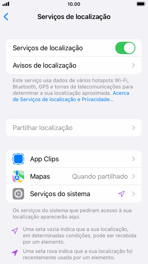 Prima a app pretendida.