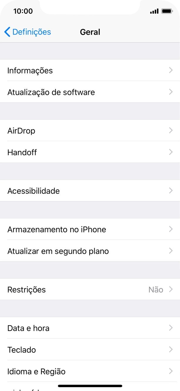 Prima Atualização de software. Se existir uma nova versão de software disponível, será agora indicado no ecrã. Siga as indicações no ecrã para atualizar o software do telefone.