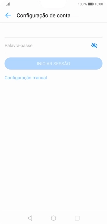 Prima Palavra-passe e introduza a password da sua conta de e-mail na Vodafone.