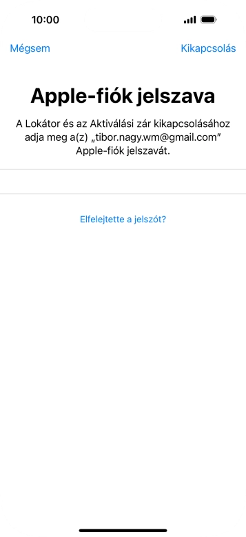 Írd be az Apple ID-dhoz tartózó jelszót, és válaszd a Kikapcsolás lehetőséget. Várj egy kicsit, amíg a telefon visszaállítja a gyári beállításokat. A telefon konfigurálásához és ahhoz, hogy üzemkész állapotba hozd, kövesd a képernyőn megjelenő utasításokat.
