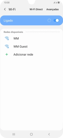 Prima a rede Wi-Fi pretendida.
