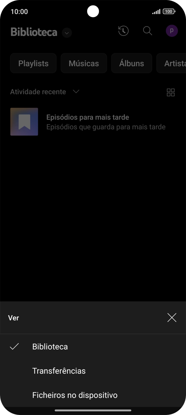 Prima a categoria pretendida e dirija-se ao ficheiro de música pretendido.