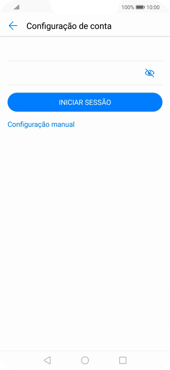 Prima INICIAR SESSÃO.