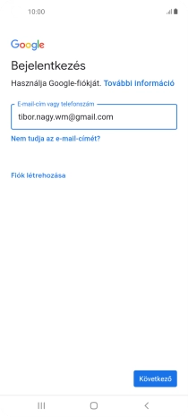 Válaszd a Következő lehetőséget.