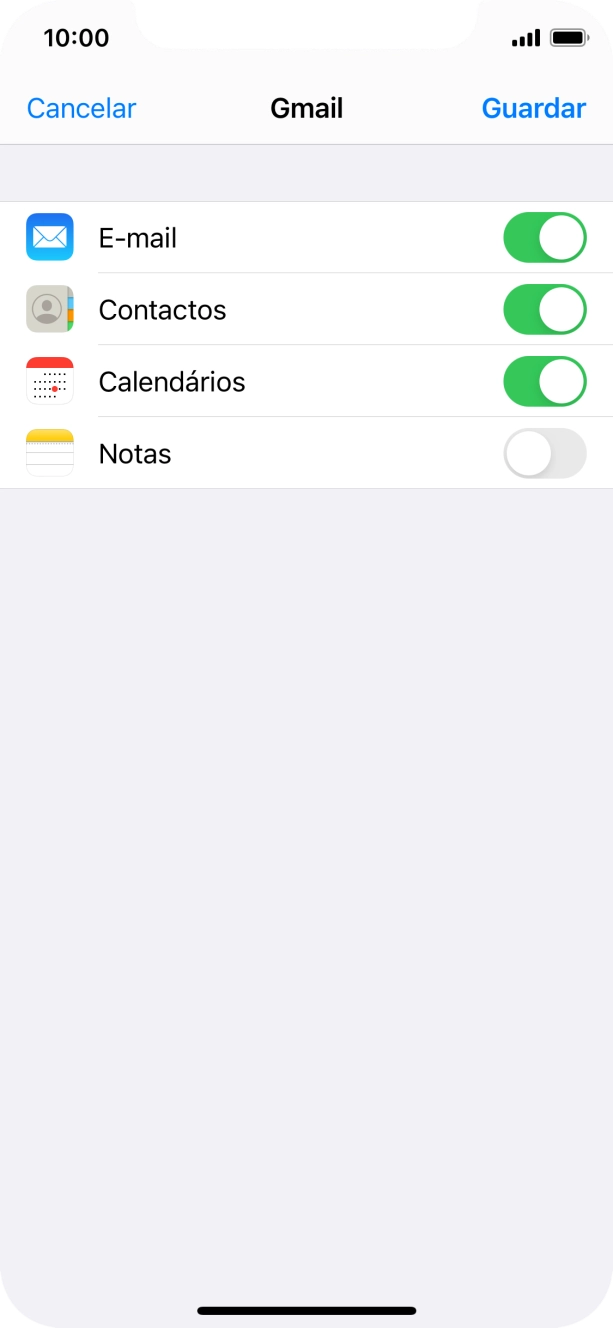 Se o ecrã mostrar esta imagem, a sua conta foi identificada e configurada automaticamente. Siga as indicações no ecrã para introduzir informações adicionais e concluir a configuração.