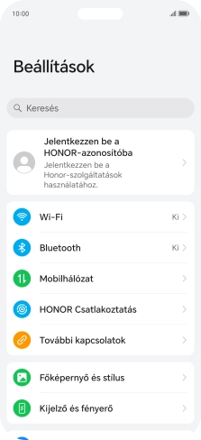Válaszd a Bluetooth lehetőséget.
