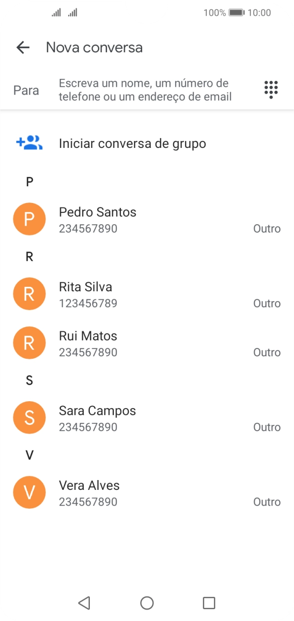 Prima o campo junto a 