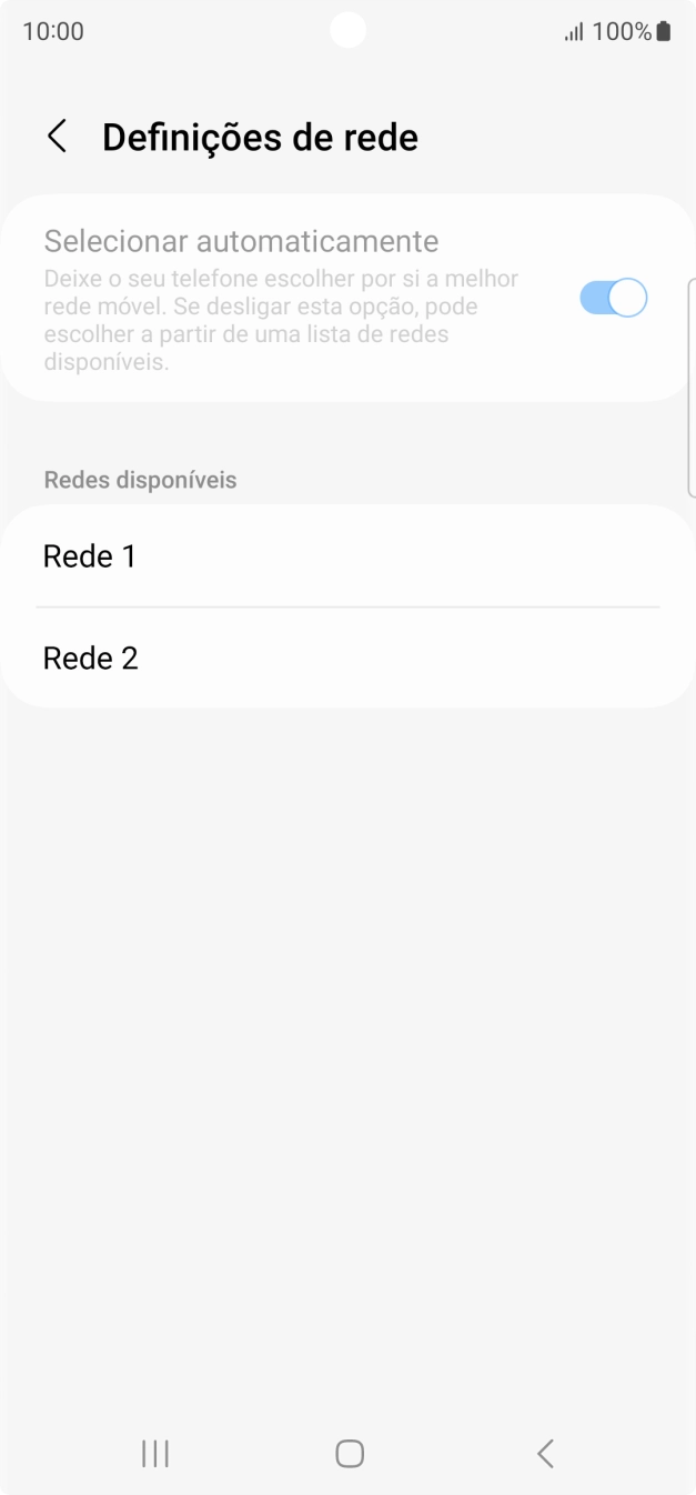 Prima a rede pretendida.