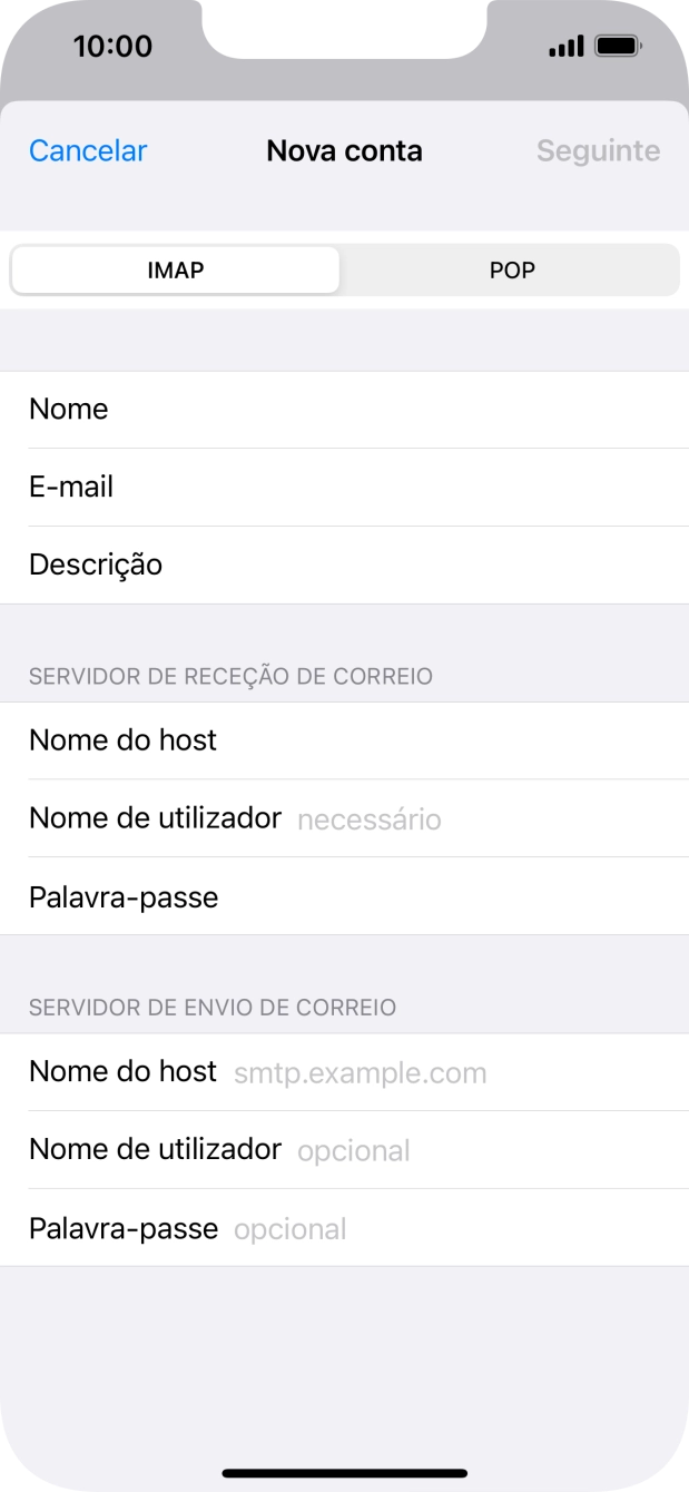 Prima Nome de utilizador e introduza o nome de utilizador da sua conta de e-mail na Vodafone.