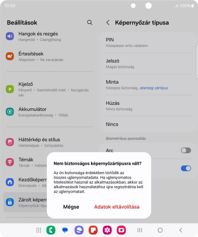 Válaszd az Adatok eltávolítása lehetőséget.