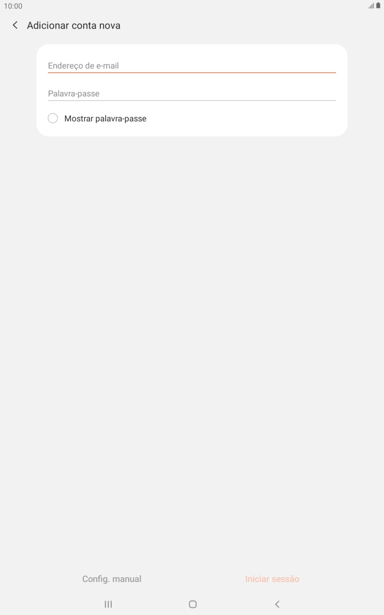 Prima Endereço de e-mail e introduza o seu endereço de e-mail Vodafone.