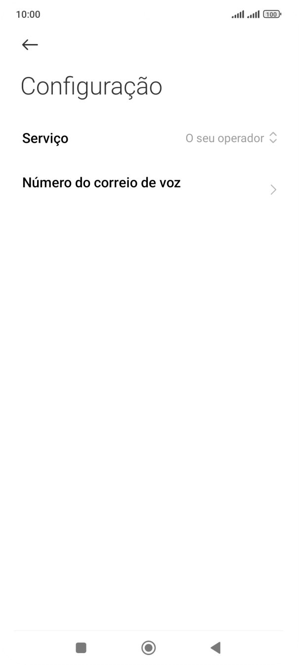Prima Número do correio de voz.