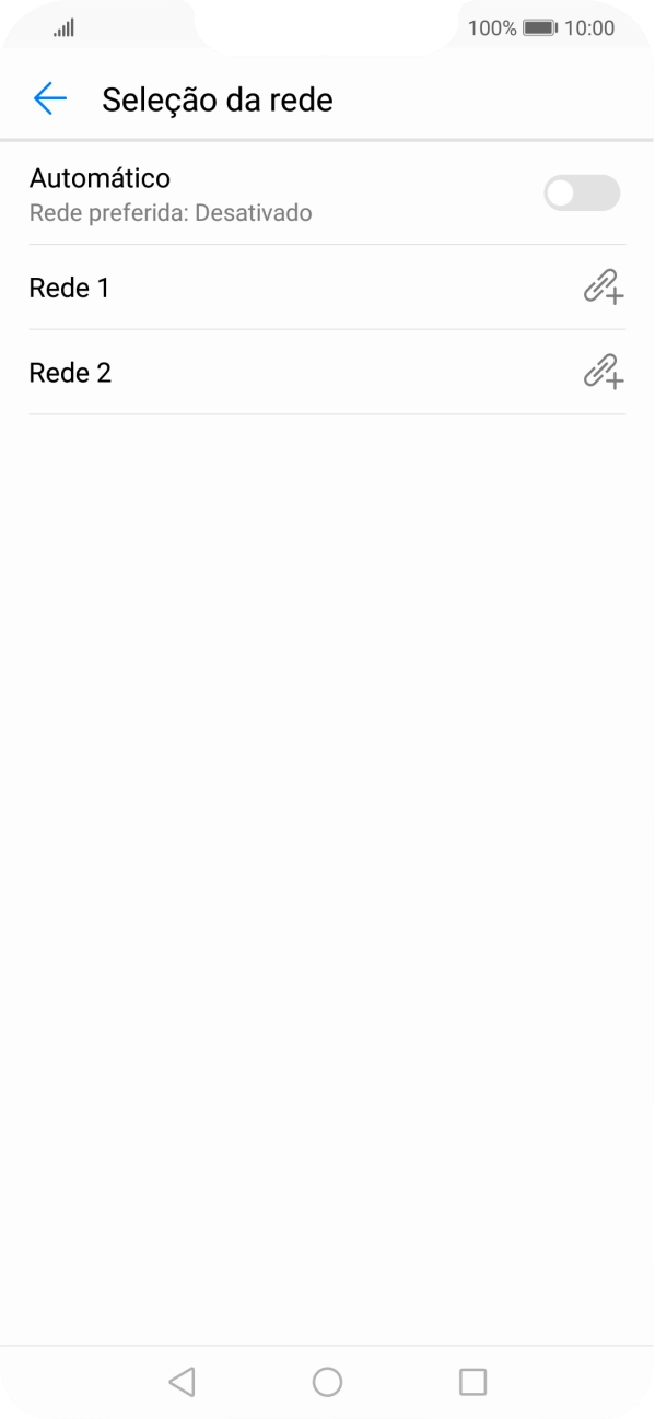 Prima a rede pretendida.