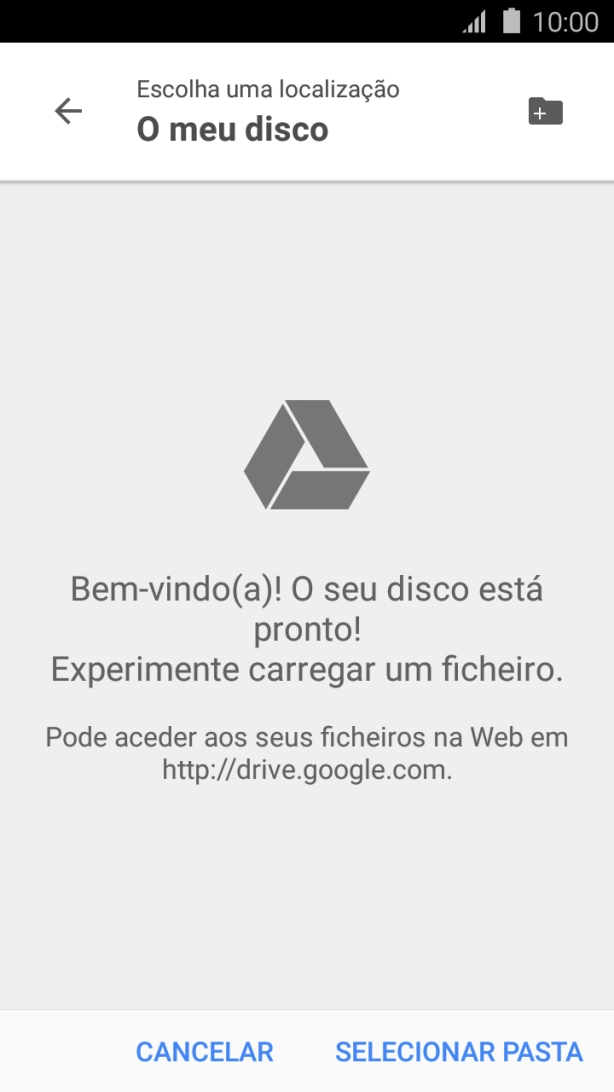 Prima o ícone de nova pasta.