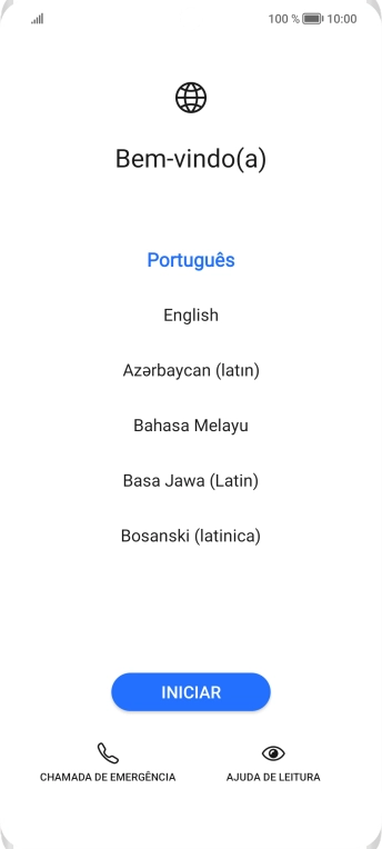 Prima o idioma pretendido.