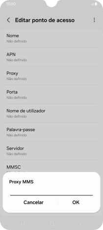 Introduza iproxy.vodafone.pt e prima OK.