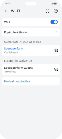 Húzd az ujjad felfelé a kijelző aljáról, hogy visszatérj a kezdőképernyőhöz.