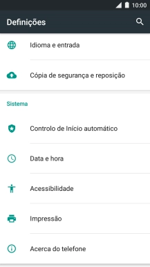Prima Acerca do telefone.