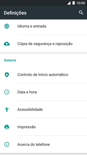 Prima Acerca do telefone.